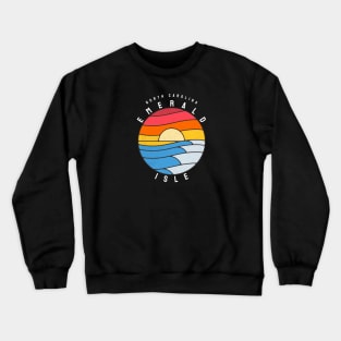 Emerald Isle, NC Stained Glass Sunrise Summertime Crewneck Sweatshirt